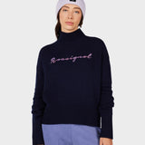Signature Sweater - Dame - Dark Navy