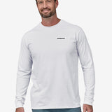 Men's Long-Sleeved P-6 Logo Responsibili T-shirt - Herre - White