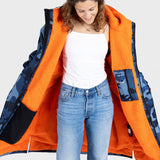 Advance Long Sleeve Surf Poncho - Voksne - Blue Camo/Orange