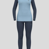 Women's Active Warm Eco Skiundertøjssæt - Dame - Dark Sapphire/Provincial Blue