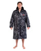 Advance Long Sleeve Surf Poncho - Voksne - Black Camo/Black