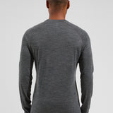 Men's Performance Merinould 150g/m2 Skiundertrøje - Herre - Mette Green/Dark Grey Melange