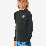 Icons UV Brushed Long Sleeve Rash Vest - Børn - Black
