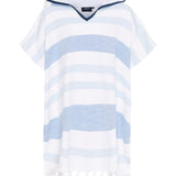 Kids Bondi Strand Poncho - Børn - Federal Blue/White