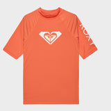 Wholehearted - Uv-bluse med korte ærmer til børn - Emberglow/Coral