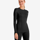 Long-sleeve Wool Tech Skiundertrøje - Dame - Sort