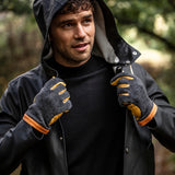 Deerskin Wool Tricot Handske - Herre - Navy/Chokolate