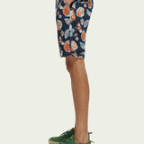 Men's Stuart Printed Chino Shorts - Herre - Navy Fruits Aop