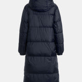 Women's Sleeping bag Long Puffer Jakke - Dame - Navy/Sun Kissed