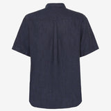 Men's CUSTOM FIT LINEN SHORT SLEEVE SHIRT - Total Eclipse