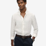 Vacation L/S Linen Shirt - Men - Optic