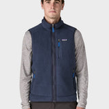 Men's Retro Pile Fleece Vest - New Navy / Sunken Blue
