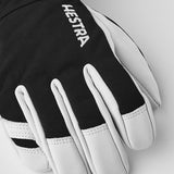 Junior Army Leather Heli Ski 5-fingre - Børn - Black