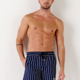 Men's Sid Striped Badeshorts - Herre - Marine