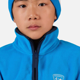 Strawpile Fleece Midlayer m/halfzip - Børn - Blazing Blue