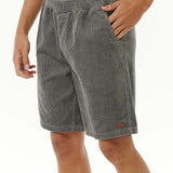 Men's Classic Surf Cord Volley Fløjlsshorts - Herre - Charcoal Grey
