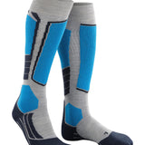 Men's SK2 Intermediate Wool Skisokker - Herre - Light Grey/Blue