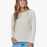 Women's LS Capilene Cool Daily Graphic UV T-shirt - Dame - Boardlogo White