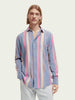 Men's Regular Fit Striped Skjorte - Herre - White/Pink Stripe