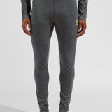 Men's Performance Merinould 150g/m2 Skiunderbukser - Herre - Dark Grey Melange/Green