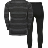 Kids Active Warm Base Layer Skiundertøjssæt - Børn - Black/Grey Melange