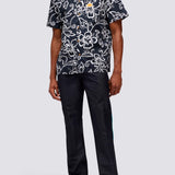 Men's Allov Hibiscus SS Shirt - Herre - Vintage Black