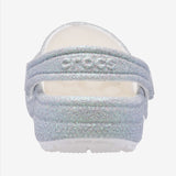 Toddler Classic Iridescent Glitter Clog - White