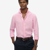 Vacation L/S Linen Shirt - Men - Coastal Pink