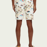 Men's Fave Printed Bermuda Shorts - Herre - White Palmtree
