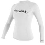 Women's Basic Skins Langærmet Rashguard - Dame - White