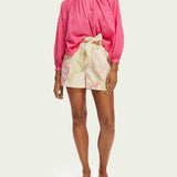Women's High-Rise Mid-Length Shorts - Dame - Vondelfield Blossom