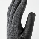 Deerskin Wool Tricot Handske - Herre - Charcoal/Black