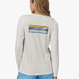 Women's LS Capilene Cool Daily Graphic UV T-shirt - Dame - Boardlogo White