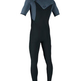 Men's Hyperfreak 2mm Chest Zip Short Sleeve Full Våddragt - Herre - Gunmetal/Cadet Blue