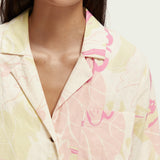 Women's Printed Camp Skjorte - Dame - Vondelfield Blossom