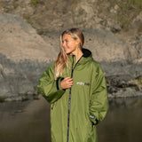 Advance Long Sleeve Surf Poncho - Voksne - Forest Green/Black