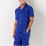 Men's Dan Jacquard Terry Shorts - Royal Blue