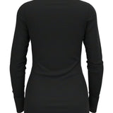 Women's Natural Merinould 200g/m2 Crew Neck skiundertrøje - Dame - Black