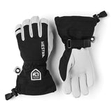 Junior Army Leather Heli Ski 5-fingre - Børn - Black