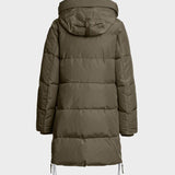 Long Bear Hooded Coat - Women - Olive Grey