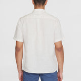 Men's Regular Hør Short Sleeve Shirt - Herre - Light Feather Gray