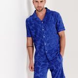 Men's Dan Jacquard Terry Shorts - Royal Blue