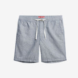 The Merchant Store – hørshorts - Mænd - Navy Stripe