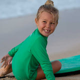 Kids Basic Skins Længærmet UV t-shirt - Børn - Pacific Blue