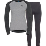 Women's Active Warm Eco Skiundertøjssæt - Dame - Dark Grey Melange/Grey Melange