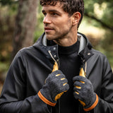 Deerskin Wool Tricot Handske - Herre - Charcoal/Black