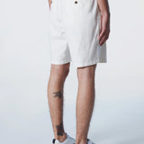 Men's Paul Washed Bomuld-hør Shorts - Herre - Dove