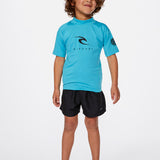 Kids Corps Short Sleeve Rash UPF 50+ UV T-shirt - Børn (1-8 år) - Blue