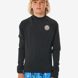 Icons UV Brushed Long Sleeve Rash Vest - Børn - Black