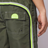 Men's Iconic Stretch Waist Mid-Length Badeshorts - Herre - Army Green